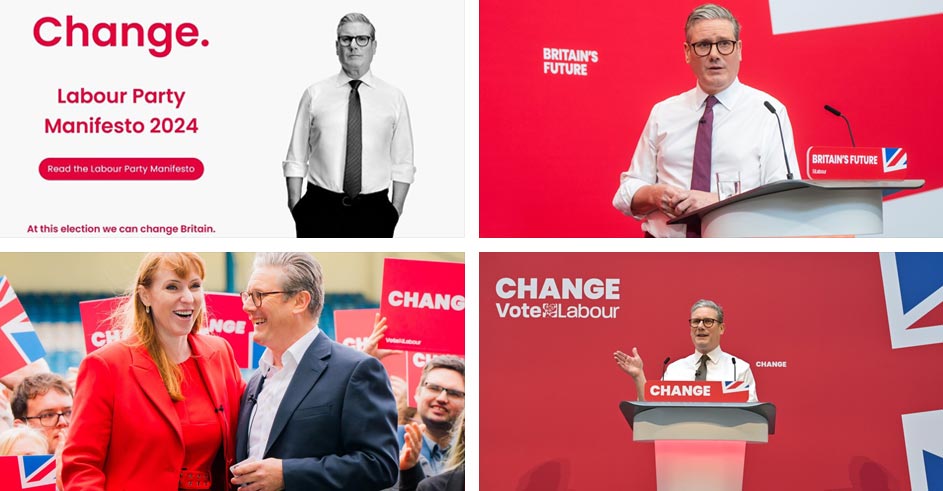 Labour Party branding examples